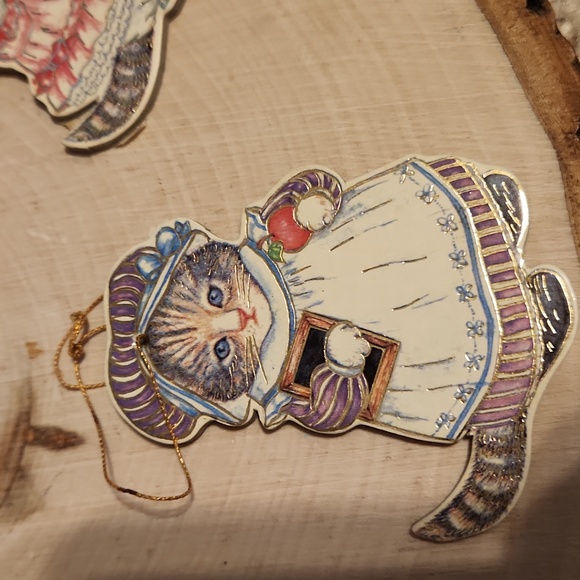 Vintage Kitty Cucumber Set 5 Ornaments 1983 - Picture 6 of 7